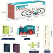 🚂 Domino Train Toy Set – Automatic Track Builder for Kids with 🎨 Colorful Blocks